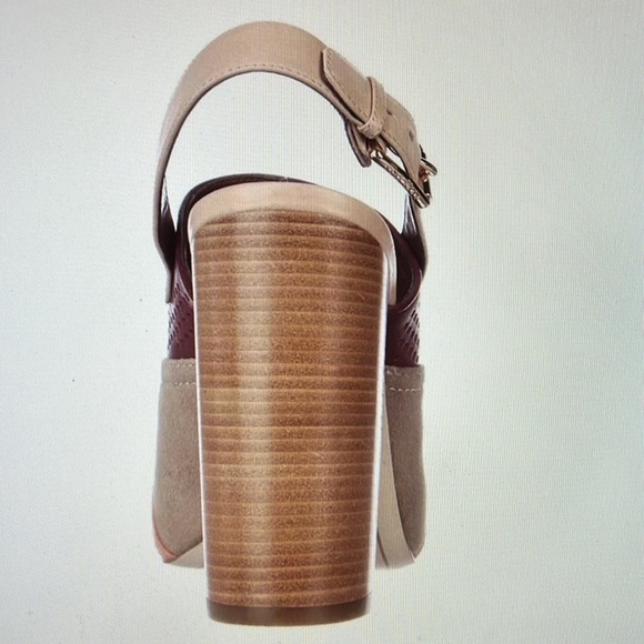 Cole Haan Tabby High Slingback Peep Toe Dress Sandals  Zinfandel/Dune color - Picture 13 of 14